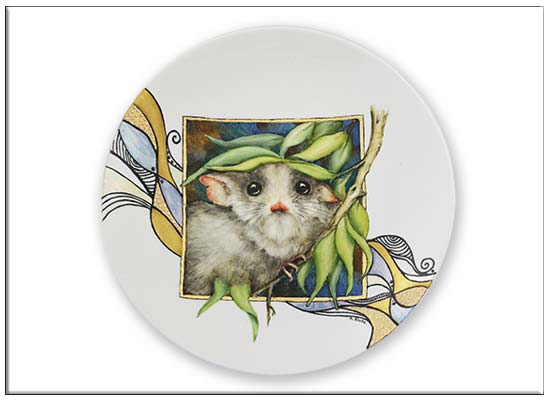 Pigmy Possum plate by Anne Blake