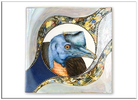 Cassowary Plate by Anne Blake