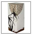 Silhouette Spider Orchid vase painted by Anne Blake
