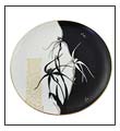 Silhouette Spider Orchid vase painted by Anne Blake