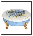 Blue Leschenaultia Box hand painted by Anne Blake
