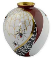 Redback Vase hand painted by Anne Blake