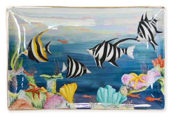 reef fish plate by Anne Blake