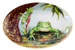Motor-Bike Frog - plate by Anne Blake