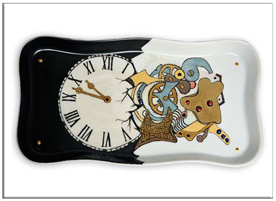 Clockworks plate by Anne Blake