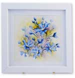 framed tile - blue leschenaultia