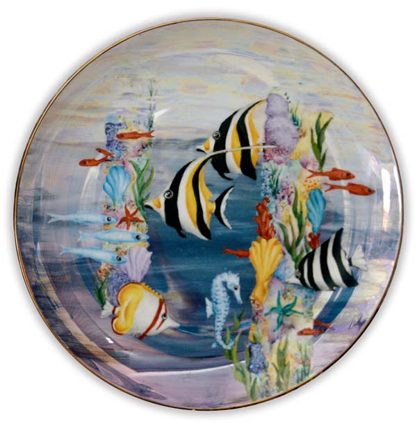 Pigmy Possum plate hand painted by Anne Blake